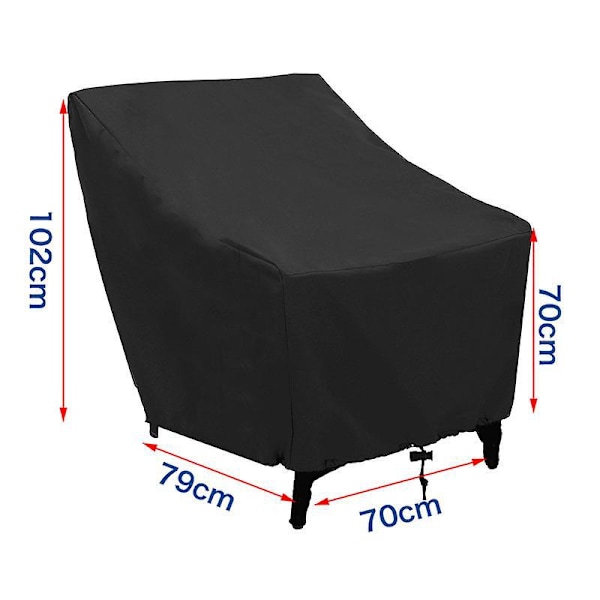 2 säänkestävän ulkotuolin päällisen set , 70x79x102cm