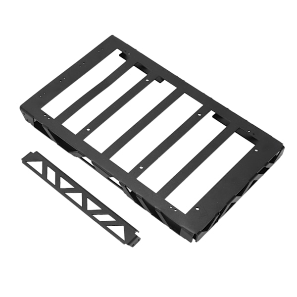 RC-biltaksbagagehållare för 1/10 fjärrkontroll Crawler Car Universal Metal Luggage Carrier Svart