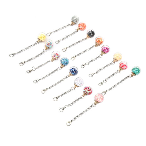 50 st Dreadlocks tofsar Glaskula Fashionabla Klar för DIY Halsband Armband Örhänge Smycken