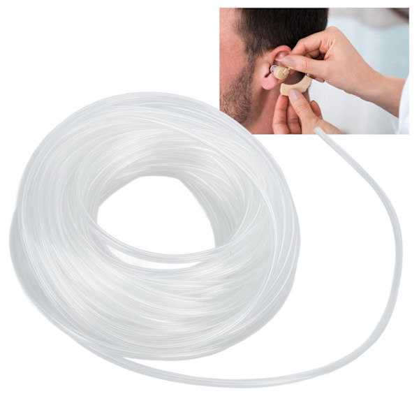 Universal transparent PVC hörapparatslang - 32,8 fot lång