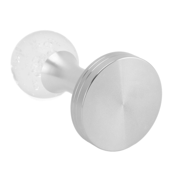 Kristallkula Kaffe Pulver Tamper Rostfritt Stål Bas Kaffe Press Hammer för Kök Café Silver Pelare 53mm / 2.1in
