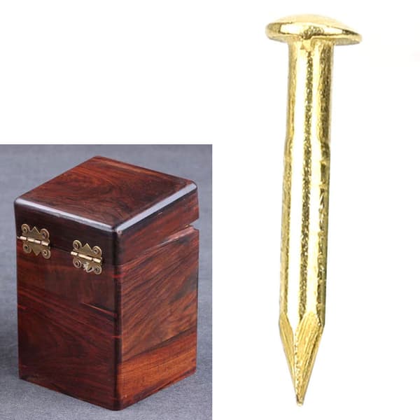 100 stk. runde hovedsøm messing møbelhængsel hardware tilbehør 10mm/15mm/18mm/22mm 10mm længde