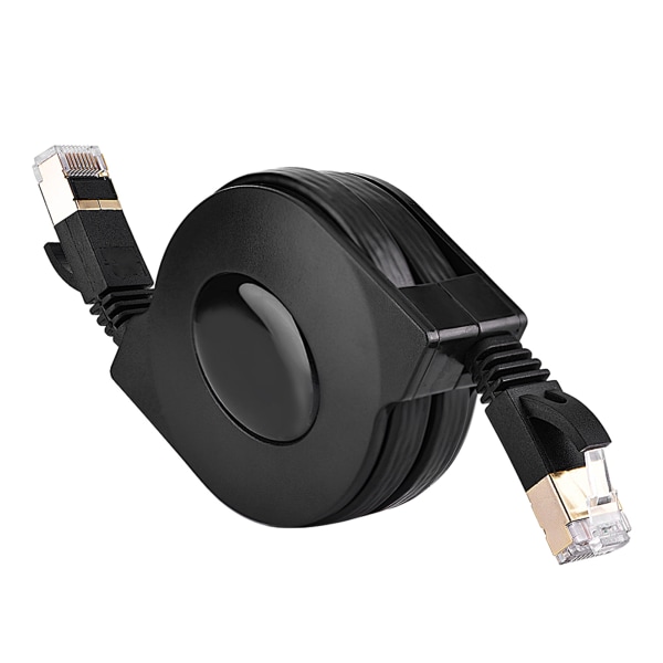 Infällbar CAT7 RJ45 600MHz Patch-skärmad LAN-nätverkskabel platt Ethernet-sladd
