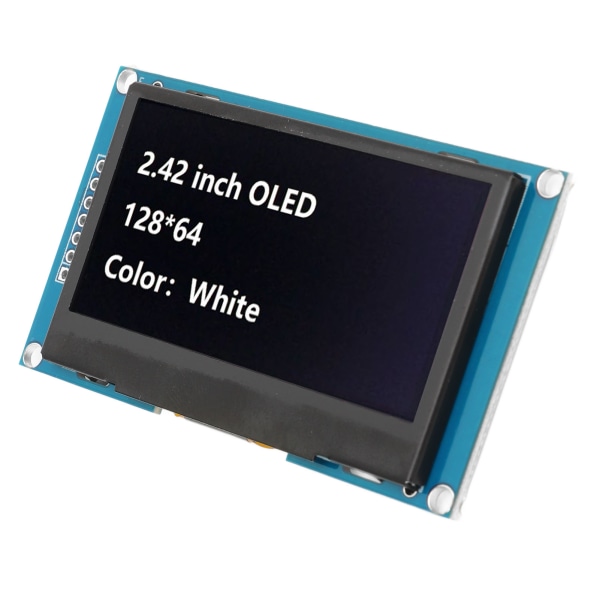 Displaymodul 2,42 tommer organisk lysemitterende diode SPI-seriel port SSD1309-drev IC til DIY MRA091A hvid