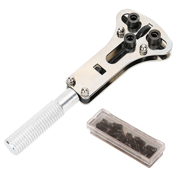 Legerat stål Justerbar skruv Watch Back Case Opener Cover Remover Set