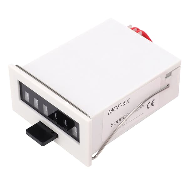Elektromagnetisk pulsräknare 6-siffriga moduler ABS-material MCF-6X 0-999999 1.5W AC220V