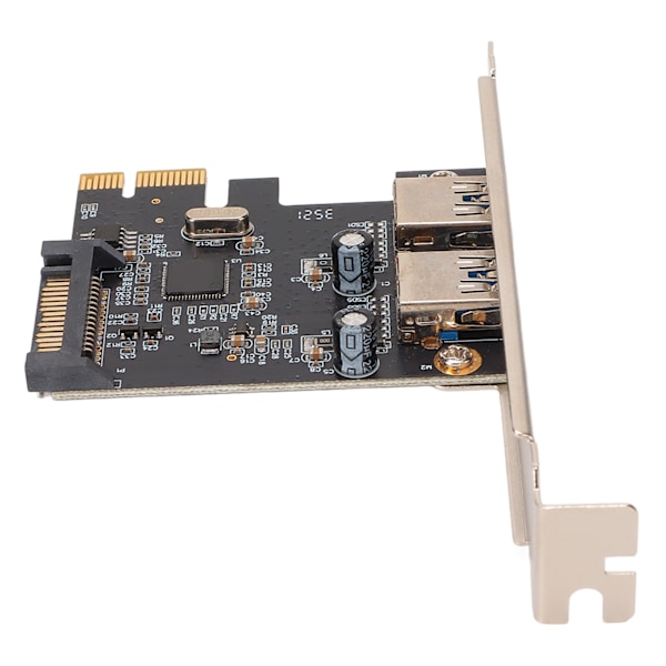 PCI-E USB 3.0 -laajennuskortti, 2 porttia, 5 Gbps:n siirtonopeus, USB-hot swap, USB 3.0 -laajennuskortti Win XP:lle ja Vistalle