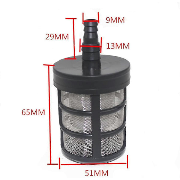 Mesh Havefilterslangefilter, Dobbeltlags Meshfilter i Rustfrit Stål Vand Sug Pumpe Bilvaskerfilter Hjemmehavebrug Landbrugsfilterwanan