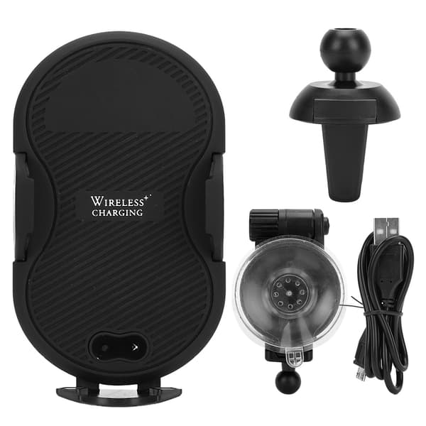 Trådlös infraröd induktionsbilladdare fäste luftventil instrumentbräda telefonhållare C8miniBlack