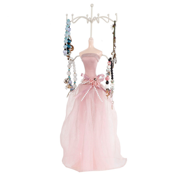 Modell Klänning Högklackade skor Örhänge Halsband Ring Smycken Hållare Stand Display (stor modell)