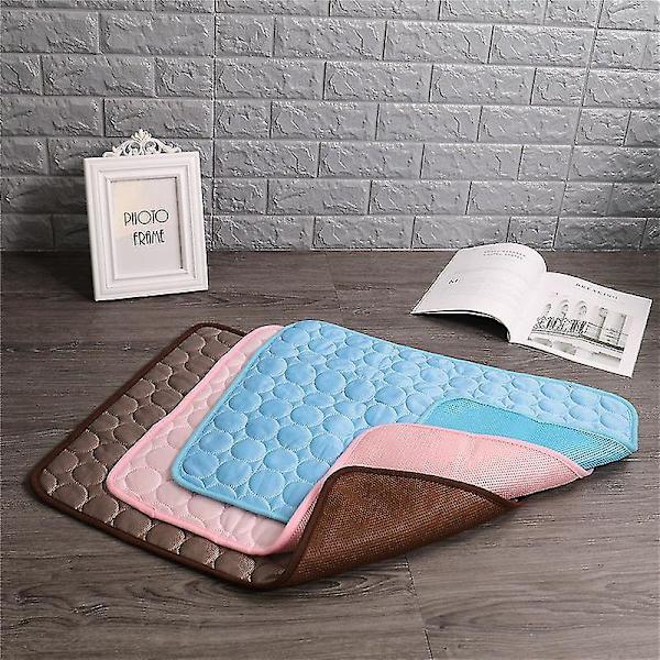 Jääsilkkinen viilentävä alusta koirille ja kissoille Kennel-tyyny 70*55cm Sininen