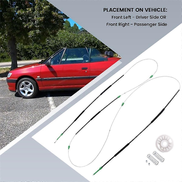 Til Peugeot 306 Cabriolet 1997-2002 Bilrude Regulator Reparationssæt