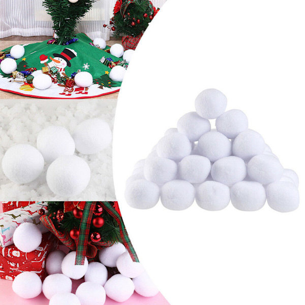 50 st 7 cm Barnsnöboll inomhus snöbollskamp Fake snöbollar Realistiska julsnöbollar för barn Vuxna inomhus utomhusspel