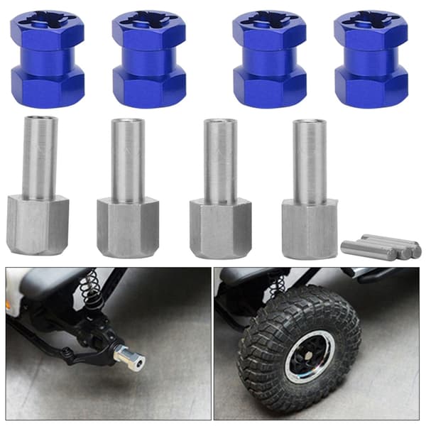 RC Forlengelseshjul Hex Hub Driver Adapter Passer for D90 AX10 CC01 SCX10 F350 Blå