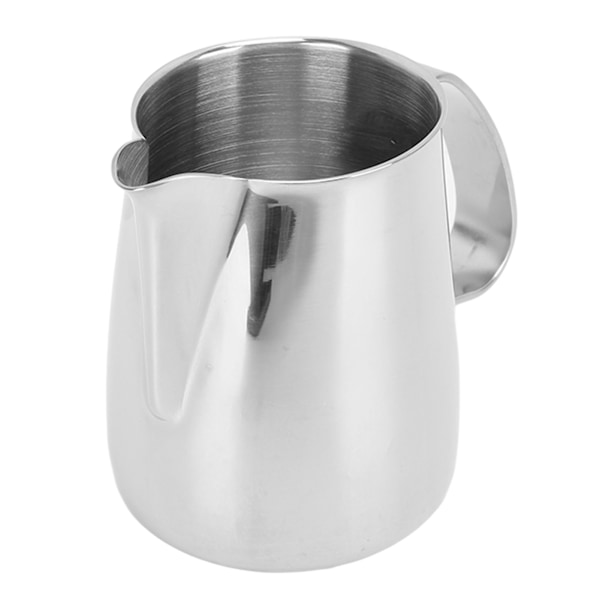 Skummende kopp 304 rustfritt stål dryppfri spiss tut integrert melkeskummer kopp kaffesteaming mugge 350ml