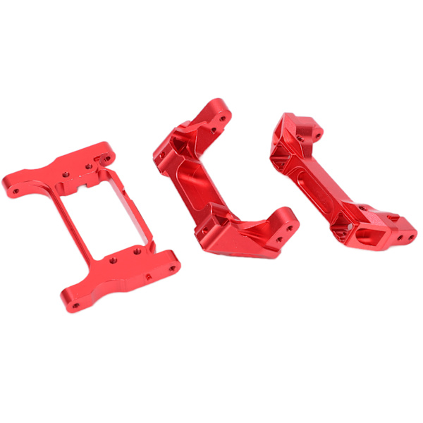 RC-puskurin sarja Metalliset etu- ja takapuskurit Alumiiniseos Traxxasille TRX4 RC-ryömintäautolle Servo-kiinnikkeellä Punainen
