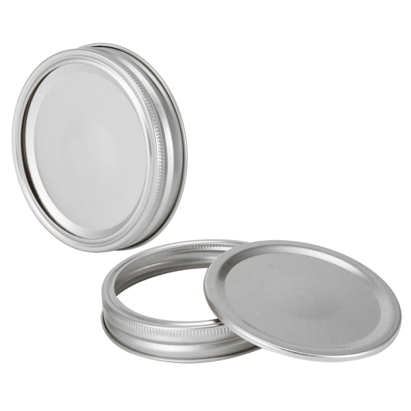 Jaetun tyypin lasipurkkien purkituskannet pyöreät ruokasäiliön cover keittiötarvikkeet (10 kpl 70 mm hopea pyöreä rengas + cover )