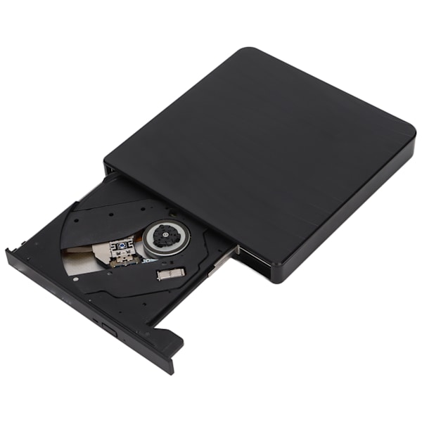 Extern DVD-enhet Svart USB3.0 USB C-gränssnitt Bärbar Design Praktisk Stabil Pålitlig CD-skrivare för Win8