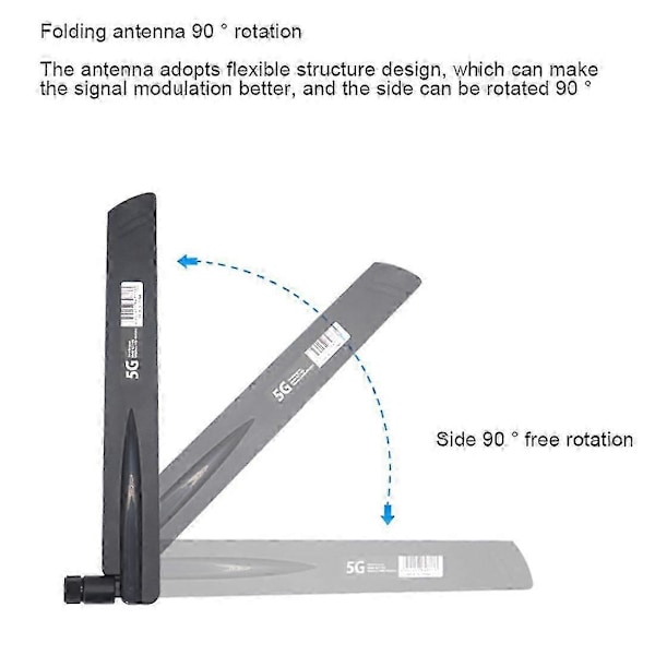 2 kpl 3G 4G 5G Antenni 600-6000MHz 18DBi Vahvistus SMA Uros yhteensopiva langattoman verkkokortin Wifi-reitittimen kanssa High S