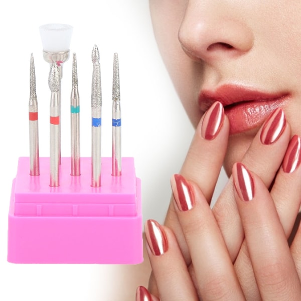 7 stk Profesjonell Nail Art Slipehode Fjerning av død hud Neglesliping PoleringshodeTZ-7