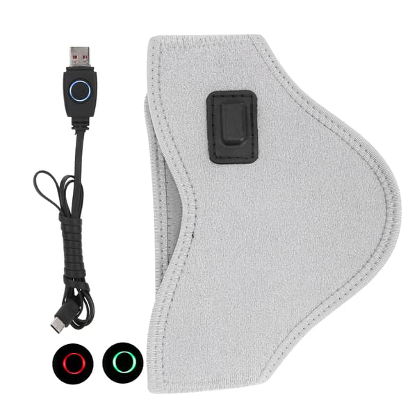 Uppvärmd halsduk för att lindra nacksmärta, värmeterapi, justerbar USB-uppvärmd cervikal krage, grå