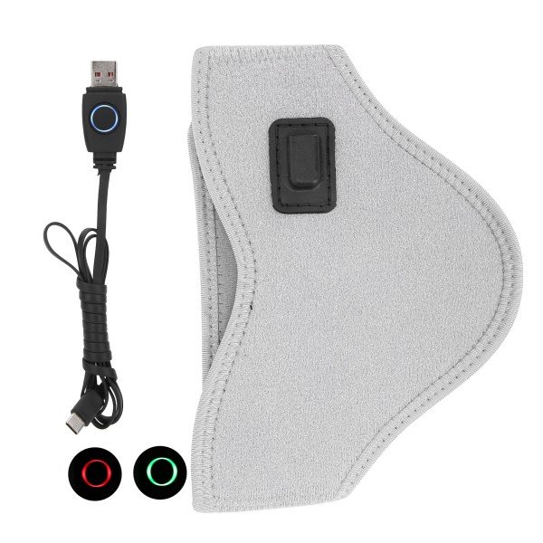 Uppvärmd nacklindning Lindra nacksmärta Värmeterapi Justerbar USB uppvärmd halskrage Grå