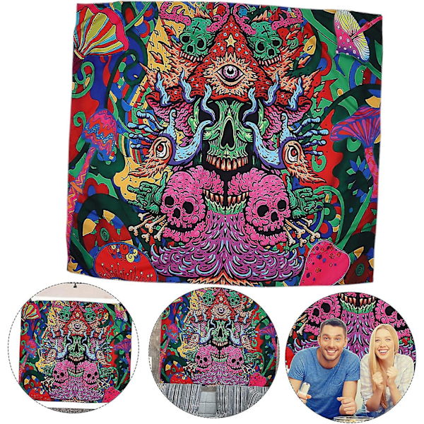 Halloween Blomster Bohemsk Veggteppe