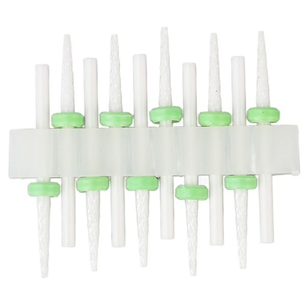 10 st keramiska nagelborrbitar set hem nagelsalong gelpolering död hud nagelbandborttagare bitar för nagelborr typ 2