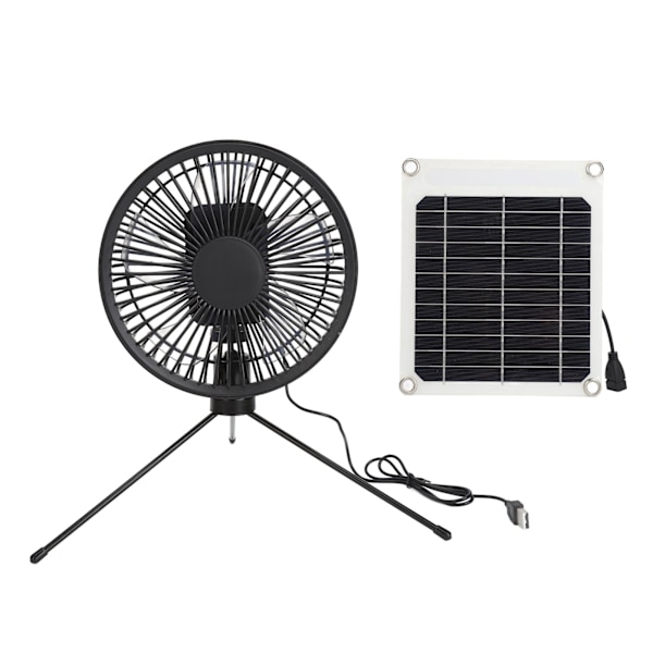 Solar Camping Fan with Tripod IP67 Waterproof Adjustable Portable Camping Fan with 10W Solar Panel for Outdoor Camping