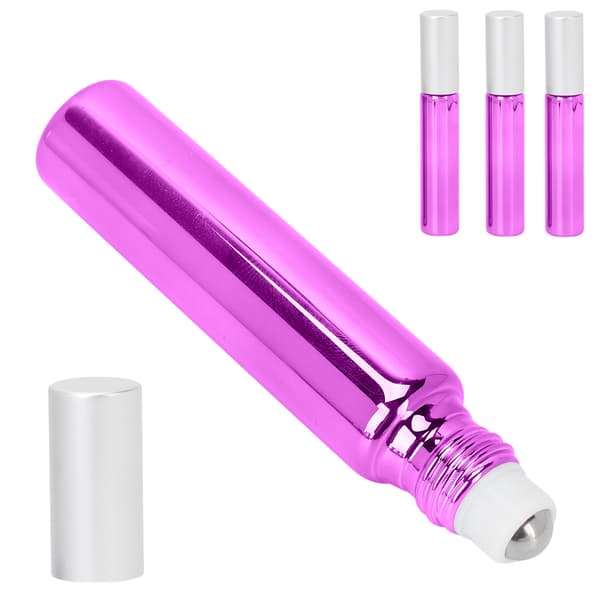 3 stk. Parfume Rollerflaske Olieforstøver Sprayflaske Parfumedispenser Beholder 10ML Lilla
