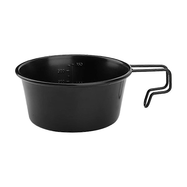 Picknickskål Non-Stick Campingmugg Med Handtag svart 360ml