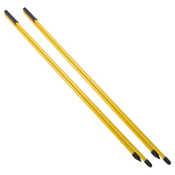 Glasfiber Golf Alignment Sticks 2 sektioner foldbar Golf retningsindikatorstanghjælp Gul
