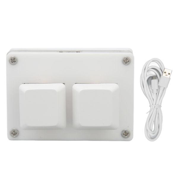 Mininäppäimistö 2 näppäintä USB punainen kytkin Plug and Play Ergonominen ohjelmoitava näppäimistö taustavalolla toimistomedian pelaamiseen