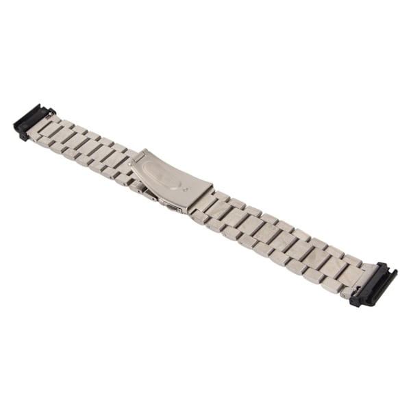 Udskiftning af urbånd i rustfrit stål dobbeltspænde 24 mm til Garmin Fenix ​​7S 6S 5S Silver