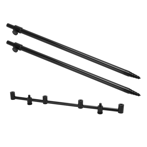 Fiske Spöfäste 2 Sektioner Teleskopisk Aluminiumlegering Fiske Spö Stöd med Universalgänga för Utomhusfiske 2x45,5cm Mark