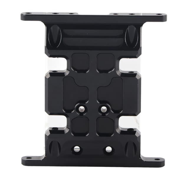 Gearkassebundplade i aluminiumslegering sort til AXIAL SCX10 / TFL Carframe RC-tilbehør