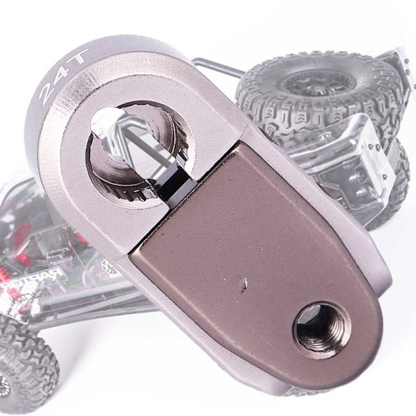 Aluminiumlegering 24T tänder Halv servostyrarm för 1/8 1/10 RC bilmodell (titan N10305T)