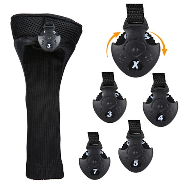 3 st set med klubbhålskydd 1 3 5 Fairway Wood Club Driver Headcovers Professionella Headcovers