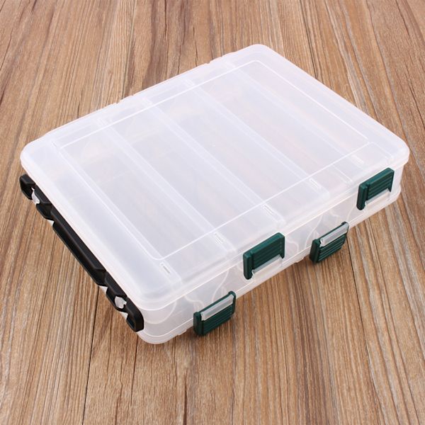 12 rom Fiskekoffert Lure Box Takle Tosidig oppbevaring Plast Stor