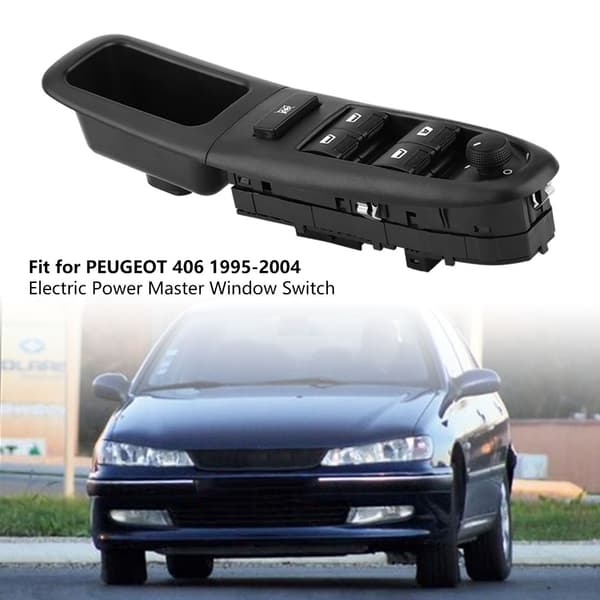 Bil venstre førerside elektrisk hovedvindusbryter for PEUGEOT 406 1995-2004