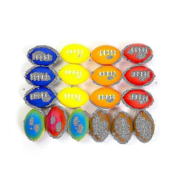 12 st Mini Fotboll Stressboll Ångestlindring Hög Elasticitet Party Favor Handgrepp Fotbollsträning Stressboll För Hemma Tangerine