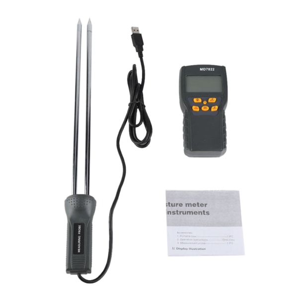 LCD Display Digital Grain Moisture Meter Fugtighedstester for hvede majs uafskallet