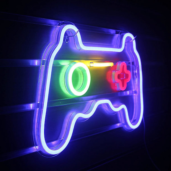 1 stk Spilcontroller Formet LED Neonlys USB Drevet til Soveværelse Bar Internet Cafe Hotel Spilrum Gave Festlig Dekoration