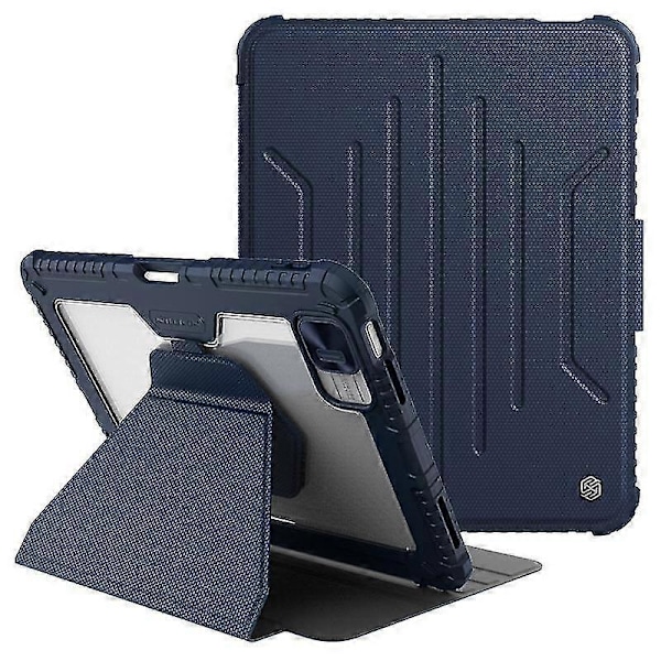 NILLKIN Bumper Leather Case Pro iPad 10.9 (2022) - Irrotettava PU-nahkainen tablettikotelo Musta