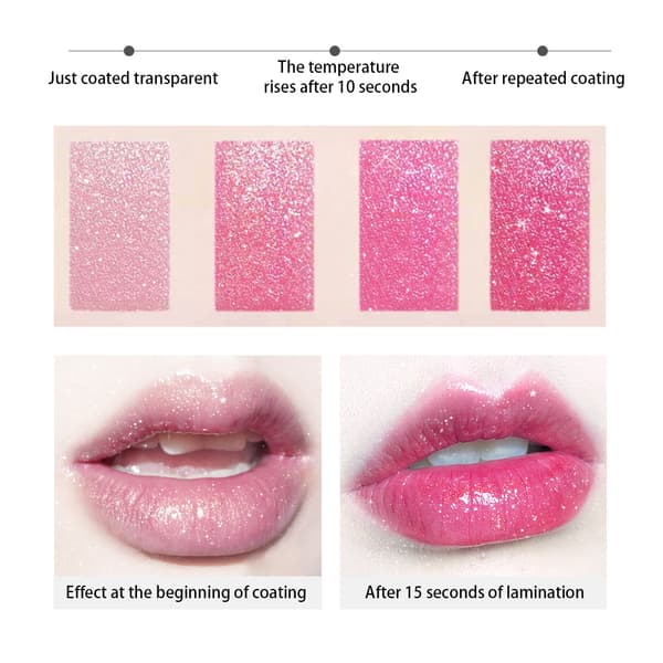 Glitter Stjerne Leppestift Nærende Fuktighetskrem Glitrende Leppestift Langvarig Vanntett Sminke Kosmetikk