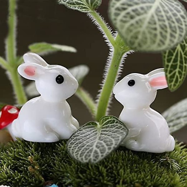 Dukkehust Miniatyr Bonsai Håndverk Hage Landskap 10 stk Kaniner DIY Dekorasjon