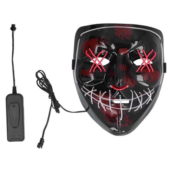 Halloween Lysende Maske 2 Farver Kryds 3 Tilstande Lysende Skræmmende Purge Maske til Voksne