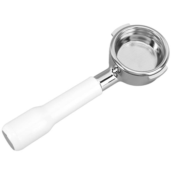 Kahvinkeitin Portafilter 58 mm E61 Yhden Kerroksen Suodatin Pohjaton Kädessäpidettävä Portafilter Kotikahvilaan C2 Muovi Valkoinen