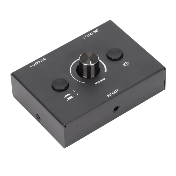 3,5 mm Switcher 2 Input 1 Output Eller 1 Input 2 Output Splitter Switcher Box med One Key Mute-knapp
