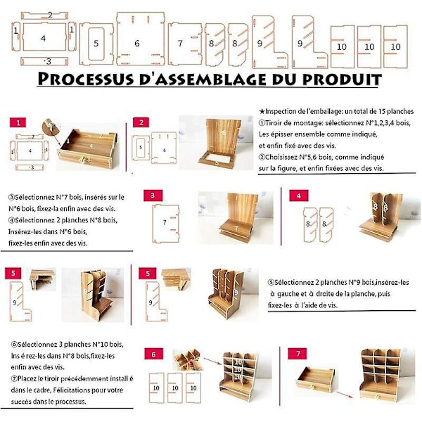 21x15x25cm Pöytätietokoneen säilytyslaatikko Puinen työpöydän mediajärjestäjä laatikolla Kynälyijykynäteline Kortti Pienet tarvikkeet Säilytysteline Arkistointikaukalot toimistoon ja